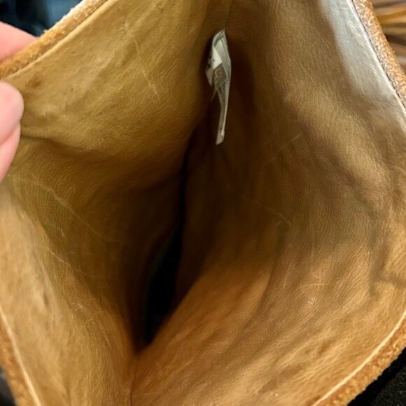 Ugg Arroyo Tall Basketweave Suede Boots Wood Heel Chestnut Size 6 - Like New! - Picture 8 of 14